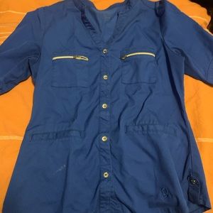 blue jaanuu scrub top